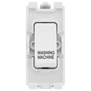 BG Evolve White RRWMPCDW 20A DP Appliance Grid Switch Labelled Washing Machine by British General (BG-RRWMPCDW+RPCDW30)