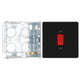 BG Screwless Matt Black 45A DP Single Plate + Neon FFB74 with 35mm Steel Back Box