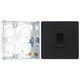 BG Evolve Matt Black 20A 2 Pole LED Switch PCDMB31B with 25mm Steel Back Box