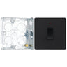 BG Evolve Matt Black 20A 2 Pole LED Switch PCDMB31B with 25mm Steel Back Box
