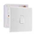 BG Nexus Intermediate Light Switch 1 Gang 10AX White & 32mm Pattress Back Box
