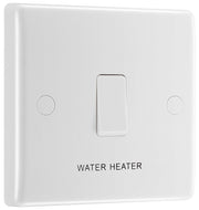 BG 832WH Moulded Round Edge | 20A DP Switch Flex Outlet 'Water Heater' Switch by British General (BG-832WH)