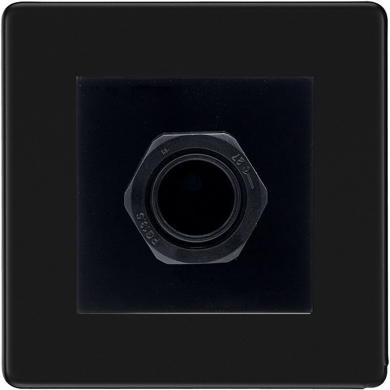 BG Screwless Matt Black 45A Flex Outlet Euro Module | Black Insert