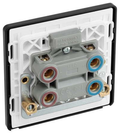 BG Evolve PCDMG74B Matt Grey 45A 2 Pole LED Switch - Black Insert