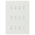 BG White Moulded 12 Gang Custom Labelled Appliance Grid Switch