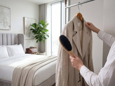 Corby Skipton Wooden Clothes Brush in Light Wood