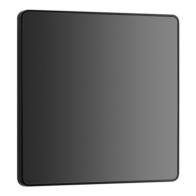 BG Evolve Black Chrome Single Blank Plate PCDBC94B with 35mm Steel Back Box