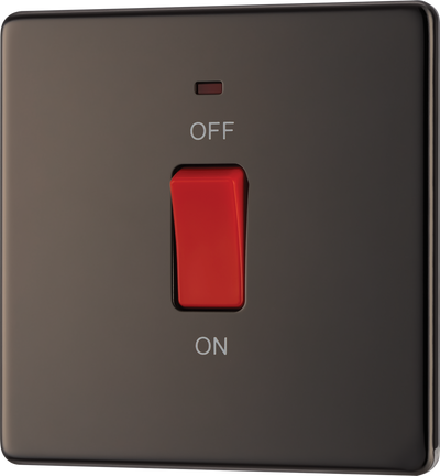 FBN74 Front - This 45A double pole switch with indicator from British General is ideal for use with cookers and ovens.