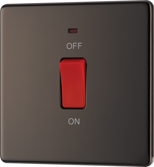 FBN74 Front - This 45A double pole switch with indicator from British General is ideal for use with cookers and ovens.