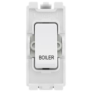 BG Evolve White RRBLPCDW 20A DP Appliance Grid Switch Labelled Boiler by British General (BG-RRBLPCDW+RPCDW30)