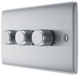 NBS83 Side -This trailing edge triple dimmer switch from British General allows you to control your light levels and set the mood.
