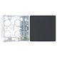 BG Evolve Matt Grey 2 Way Single Edge to Edge Rocker Switch PCDMG12EB with 35mm Steel Back Box