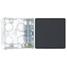 BG Evolve Matt Grey 2 Way Single Edge to Edge Rocker Switch PCDMG12EB with 35mm Steel Back Box