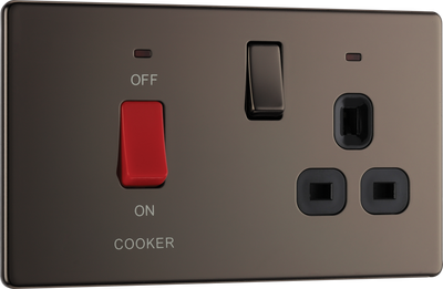BG FBN70B Nexus Screwless Flat-Plate Switched Socket Cooker Unit Black Nickel by British General (BG-FBN70B-Shopify-SA_1)