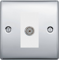 BG Nexus Metal Polished Chrome Co-axial Socket NPC60W