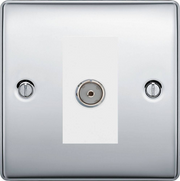 BG Nexus Metal Polished Chrome Co-axial Socket NPC60W by British General (BG-NPC60W)