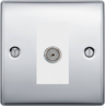 BG Nexus Metal Polished Chrome Co-axial Socket NPC60W by British General (BG-NPC60W)