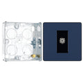 BG Evolve Matt Blue Co-Axial Socket Outlet PCDDB60B with 25mm Steel Back Box