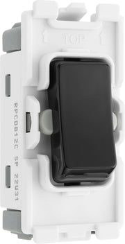BG RPCDB12C Evolve Grid Black 20A 20AX 2 Way 1 Pole Centre-Off Switch Module by British General (BG-RPCDB12C-Shopify-SA_1)