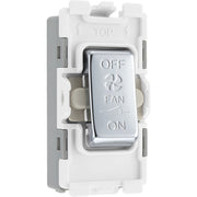 BG RPC15 Nexus Grid Polished Chrome 10A 3 Pole Fan Isolator Switch Module by British General (BG-RPC15-Shopify-SA_1)