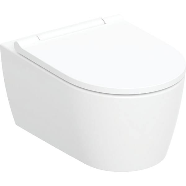 Geberit One Wall Hung Toilet, Shrouded, Turboflush, With Seat, White - 500.201.01.1