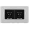 BG Evolve Brushed Steel 4G Faceplate with 45W USB A+C Charger Modules – Black Insert by British General (BG-PCDBSEMR4W+EMUSBAC45B)
