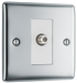 NPC64 Front - This satellite socket from Bri maximum signal quality. This socket has a premium polished tish General can be used to install satellite cables while maintainingchrome finish a sleek and slim profile and softly rounded edges to add a touch of luxury to your decor.