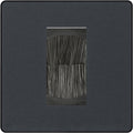 BG Evolve Matt Grey Single 1 Gang Brush Cable Entry Wall Plate Black