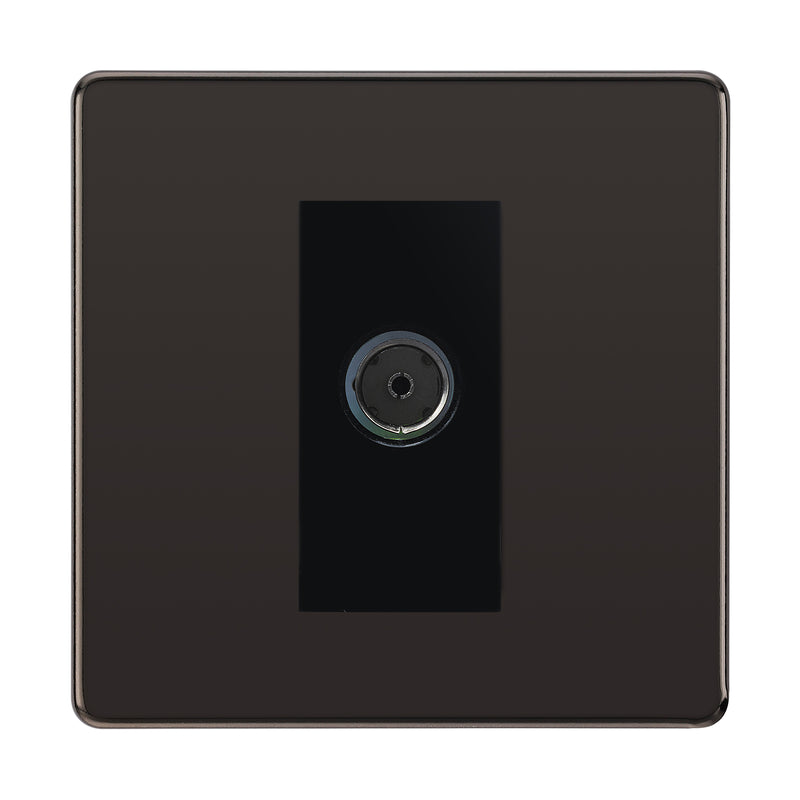 BG Screwless Black Nickel Co-axial Socket FBN60B