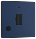 BG PCDDB54B Matt Blue Evolve 13A Flex Outlet Neon Unswitched Fused Spur Unit - Black Insert