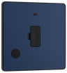 BG PCDDB54B Matt Blue Evolve 13A Flex Outlet Neon Unswitched Fused Spur Unit - Black Insert by British General (BG-PCDDB54B-Shopify-SA_1)