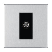 BG Screwless Brushed Steel Satellite Socket FBS64B by British General (BG-FBS64B)