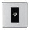 BG Screwless Brushed Steel Satellite Socket FBS64B by British General (BG-FBS64B)