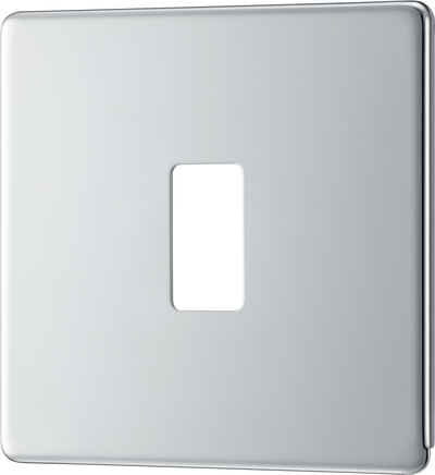 BG RFPC1 Nexus Screwless Grid Polished Chrome 1 Module Front Plate