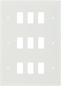 BG R89 Nexus Grid | White | Moulded 9 Module Front Plate