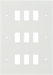 BG R89 Nexus Grid | White | Moulded 9 Module Front Plate