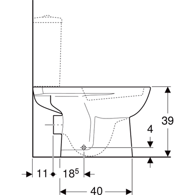 Geberit Selnova 360mm Close Coupled Pan - 501.041.00.6 by Geberit (Geberit-501.041.00.6)