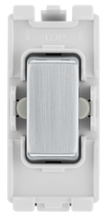 BG RBS14C Nexus Grid Brushed Steel 20AX 2 Way Centre-Off Retractive Switch Module