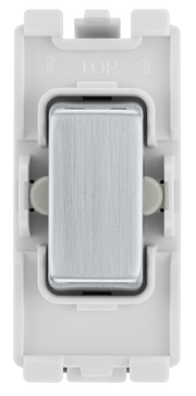 BG RBS14C Nexus Grid Brushed Steel 20AX 2 Way Centre-Off Retractive Switch Module by British General (BG-RBS14C-Shopify-SA_1)