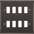 BG Electrical RNBN8 Nexus Grid Black Nickel Front Plate 8 Module