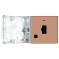 BG Evolve Polished Copper 13A Unswitched Spur with Neon and Flex Outlet PCDCP54B with 25mm Steel Back Box