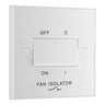 BG 915 Moulded Square Edge | White | 1 Gang 10AX 3 Pole Fan Isolator Switch by British General (BG-915)