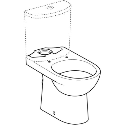 Geberit Selnova Close Coupled Pan - 400x360x680mm - White - 501.042.00.6 by Geberit (Geberit-501.042.00.6)