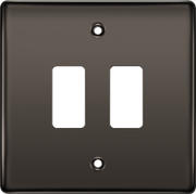 BG Electrical RNBN2 Nexus Grid Black Nickel Front Plate 2 Module