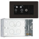 BG Screwless Black Nickel Quadplex TV FM SAT (x2) FBN69 with 35mm Steel Back Box