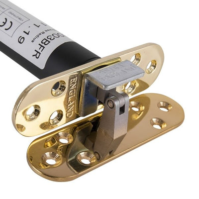 Extinguishers & Equipment: Astra 3003 Series Concealed Fire Door Closers Brass / Rectangular Plate by Astra (Safelincs-FCAST3BS)