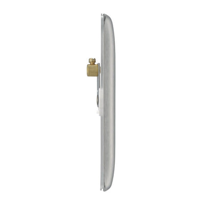BG Nexus Brushed Steel Single Blank Plate NBS94 and 25mm Steel Back Box