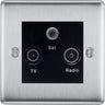 BG Nexus Metal Brushed Steel TV/FM/SAT Socket NBS67B by British General (BG-NBS67B)