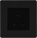 BG Flatplate Screwless Matt Black 5A Unswitched Socket FFB29MB