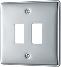 BG RNPC2 Nexus Grid Polished Chrome 2 Module Front Plate